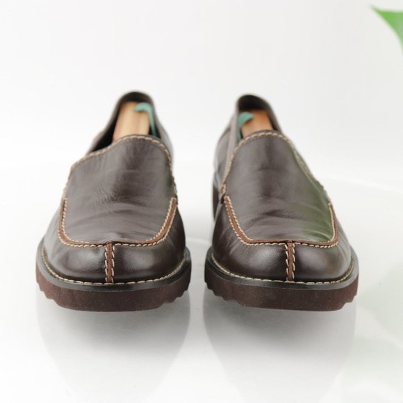Franco Sarto Women's Nordy Loafer Slip On Shoe Size 9 Brown Leather Flats - Picture 4 of 12